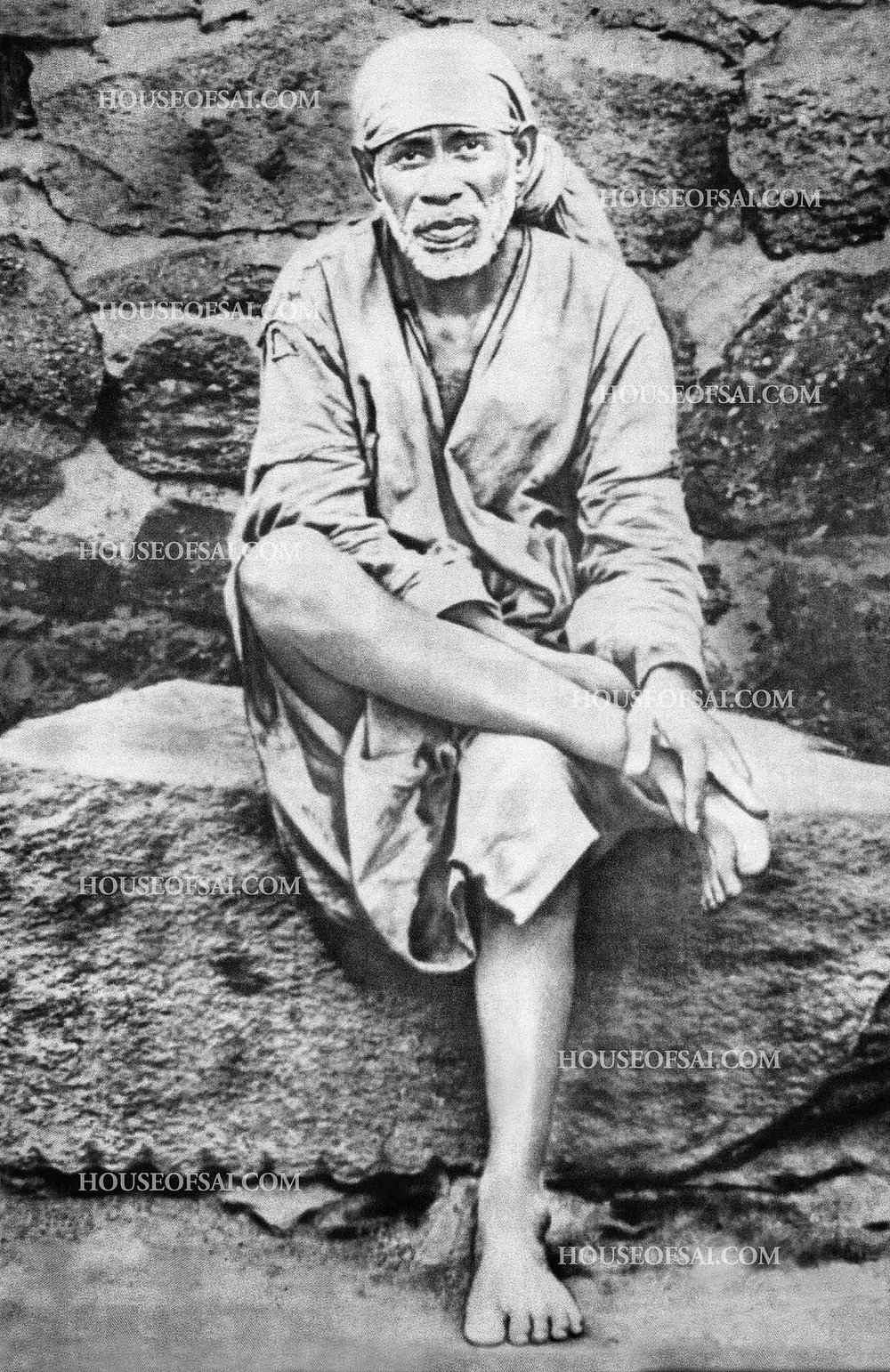 Sai Baba Sitting on Stone (Neroy)