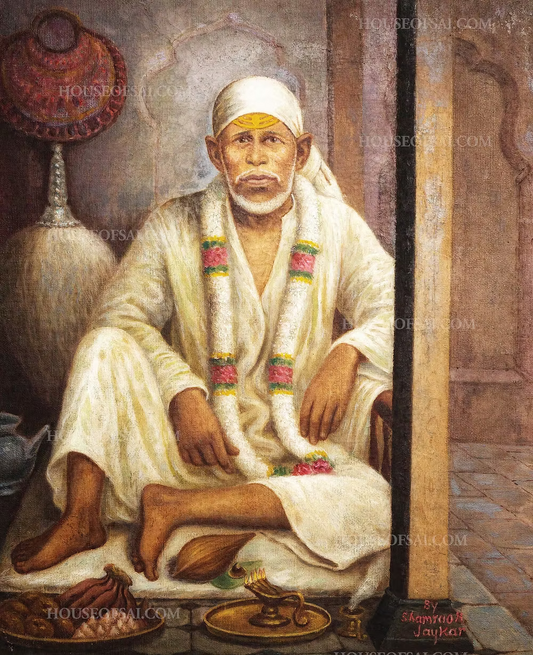 Sai Baba Sitting in Dwarkamai (Borkar)