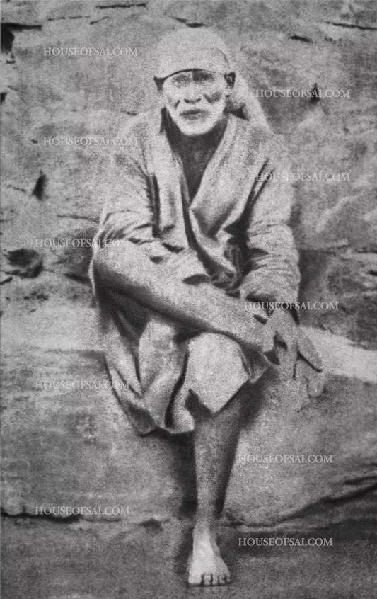 Sai Baba Sitting on Stone (Tarkhads)